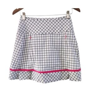 Kinona Plaid Skirt Skort Tennis Athletic Golf Womens Size XS Zipper Pockets